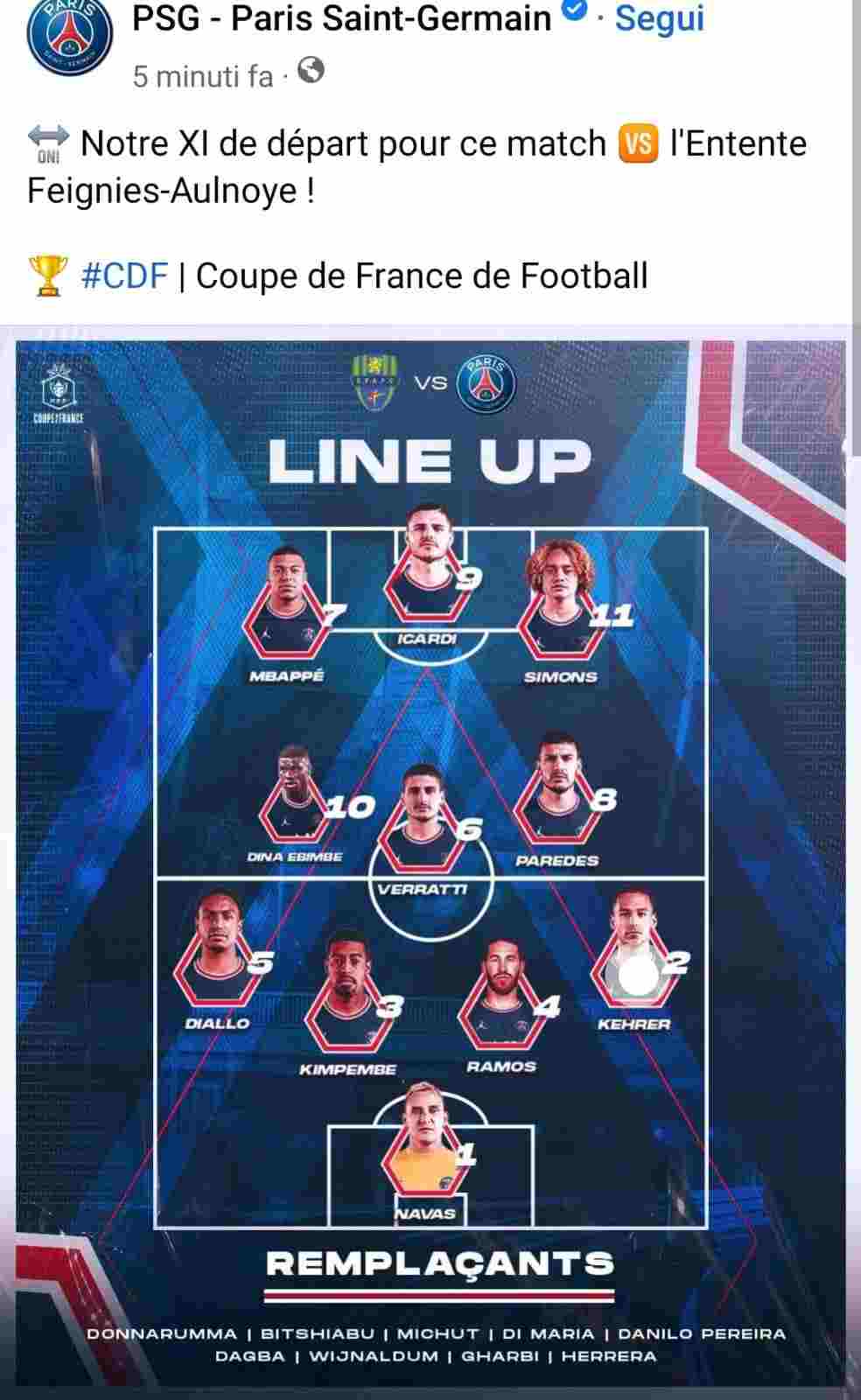 Formazione PSG