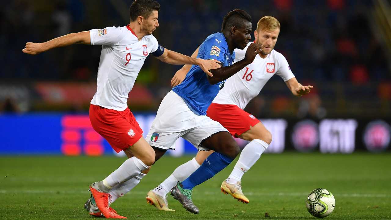 Balotelli contro la Polonia