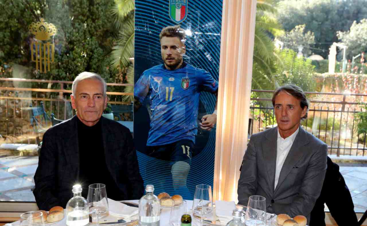 Mancini e Gravina a pranzo 