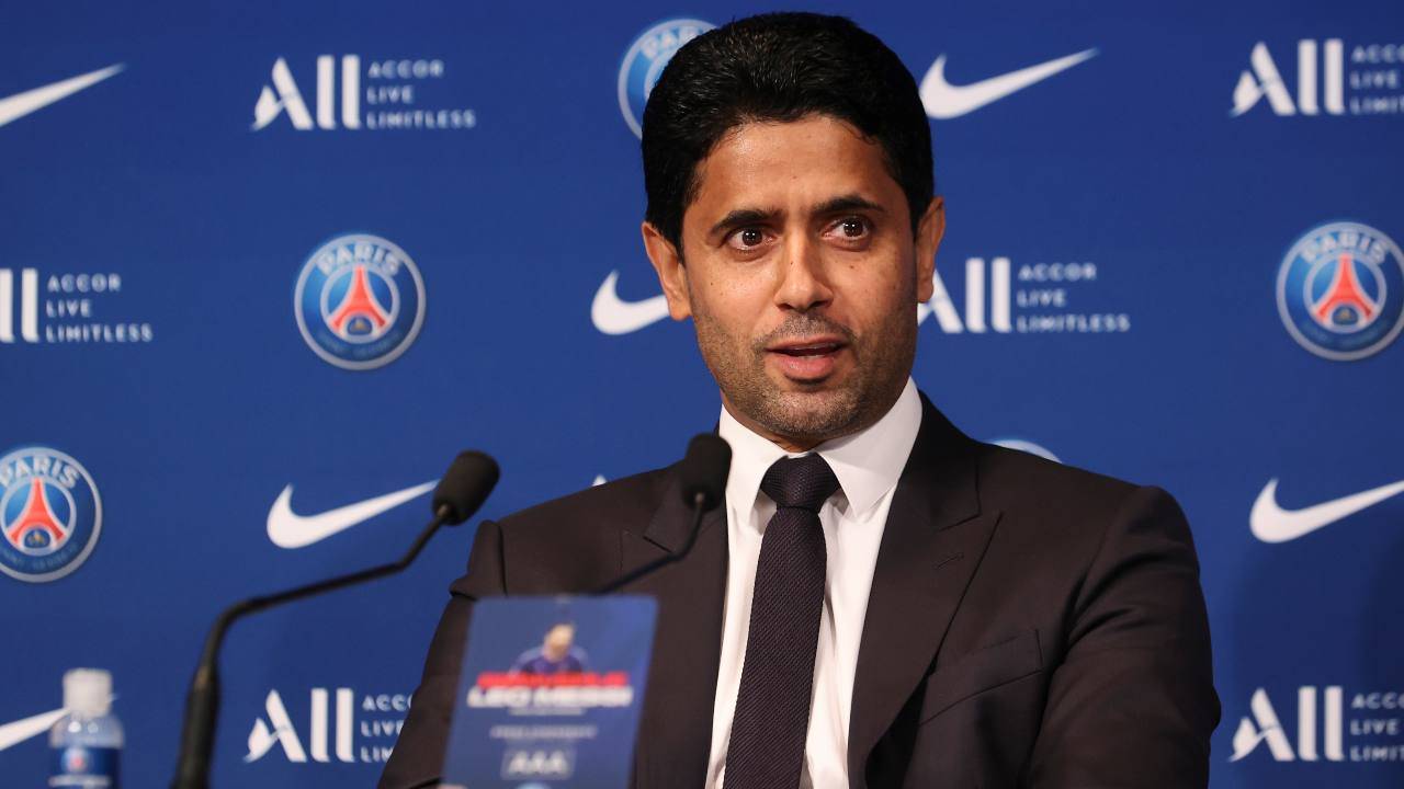 Nasser Al Khelaifi in conferenza