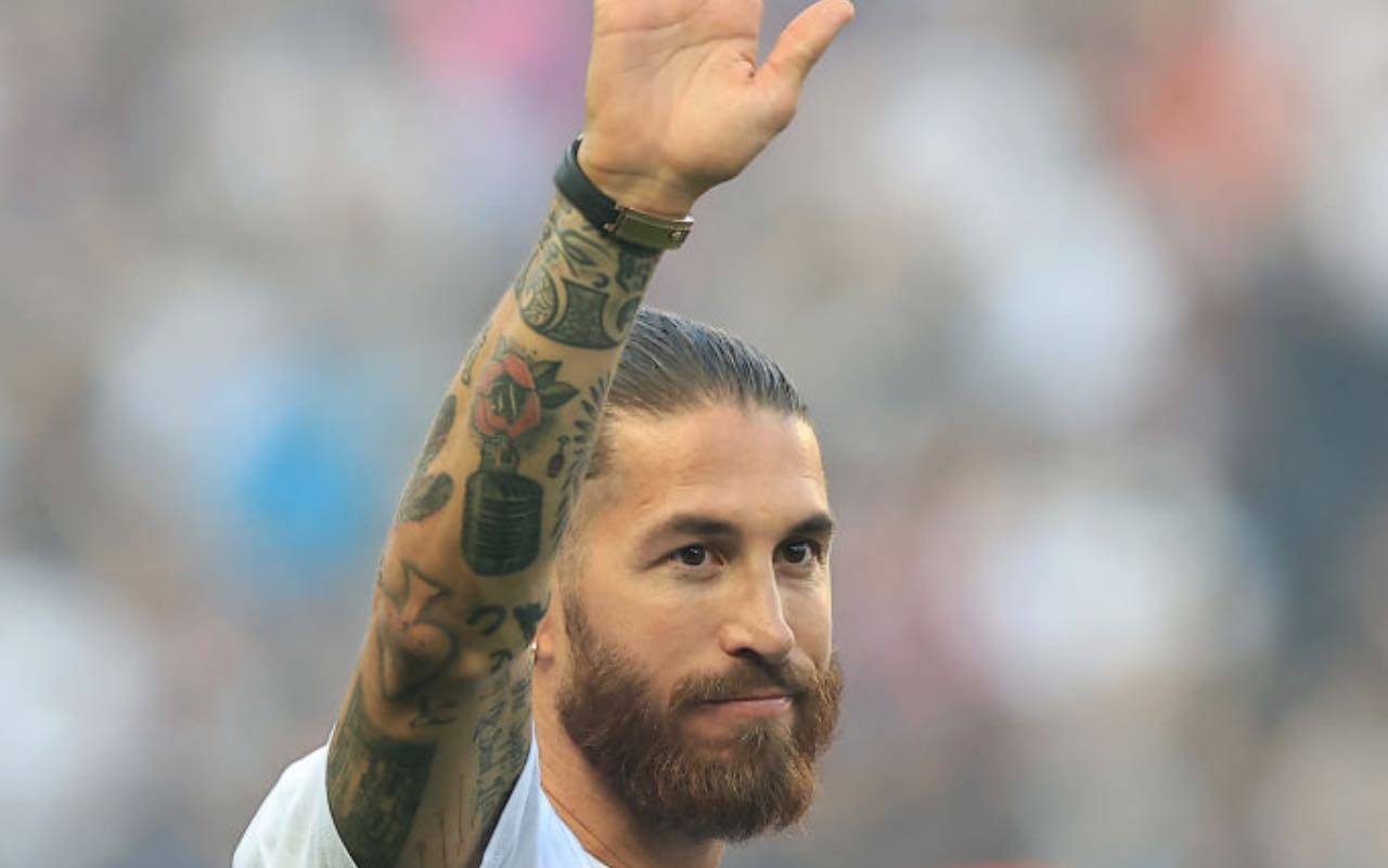 Sergio Ramos nel giorno della presentazione col PSG