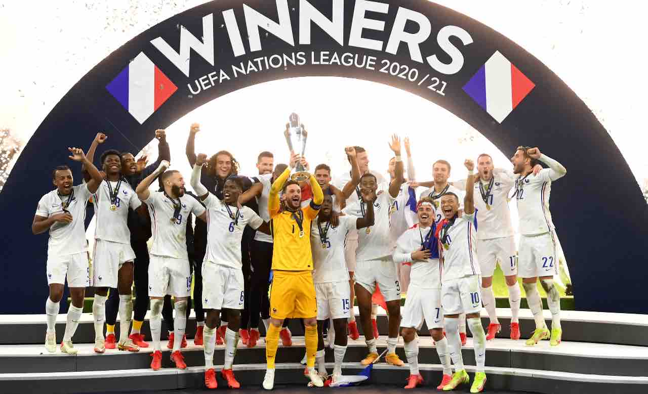 La Francia festeggia la vittoria della Nations League