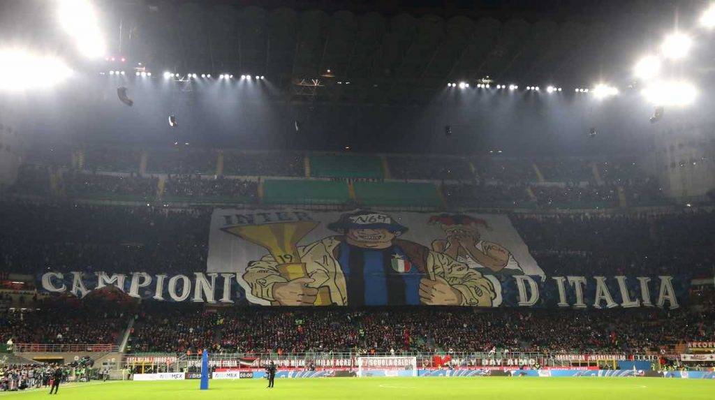 Scenografia della curva interista