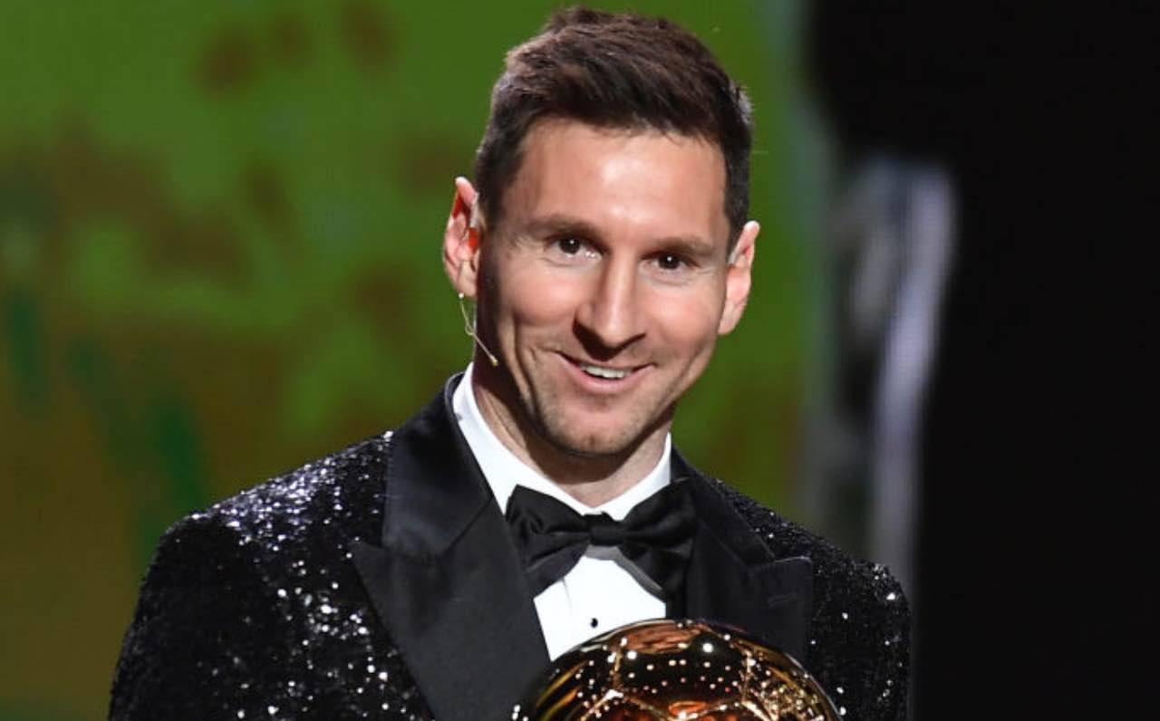 Messi alla premiazione del Pallone d'Oro