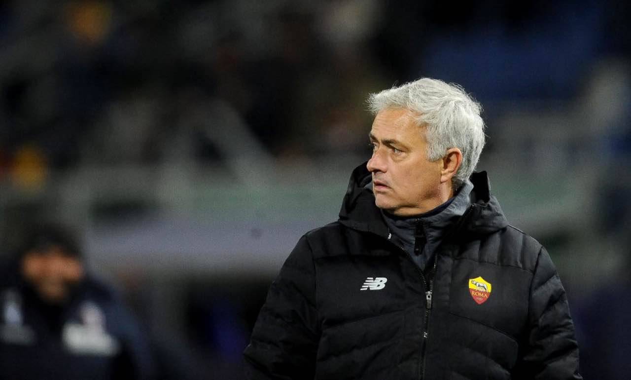 Mourinho in Bologna-Roma