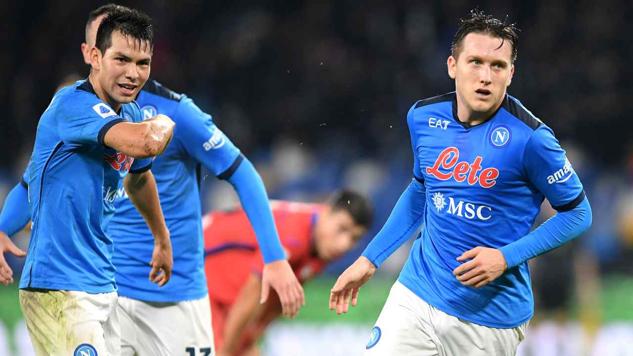 Il Napoli in campo