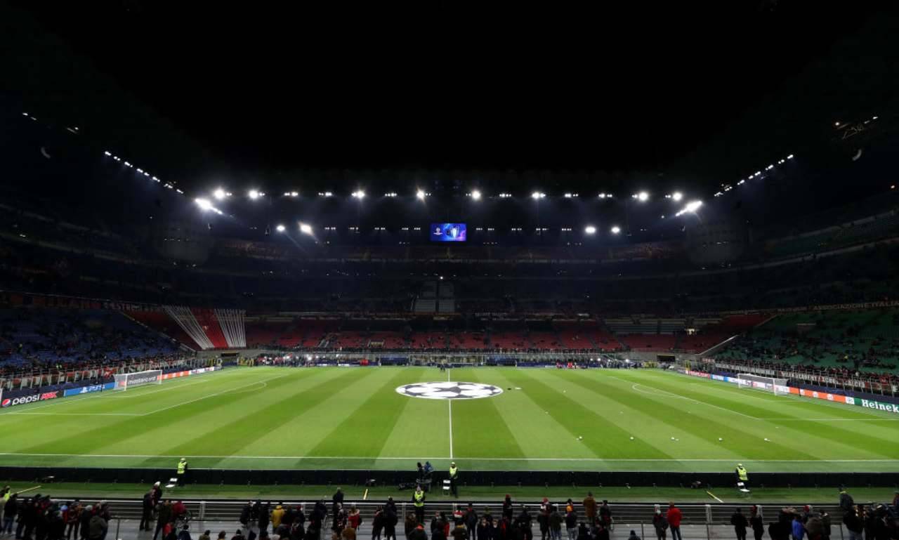 Campo di San Siro prima di Milan-Liverpool