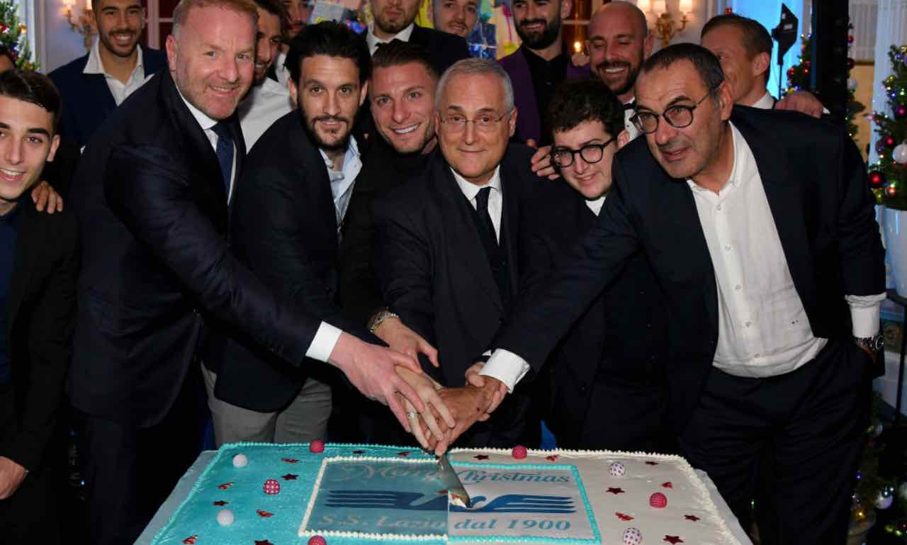 Sarri alla festa di Natale della Lazio