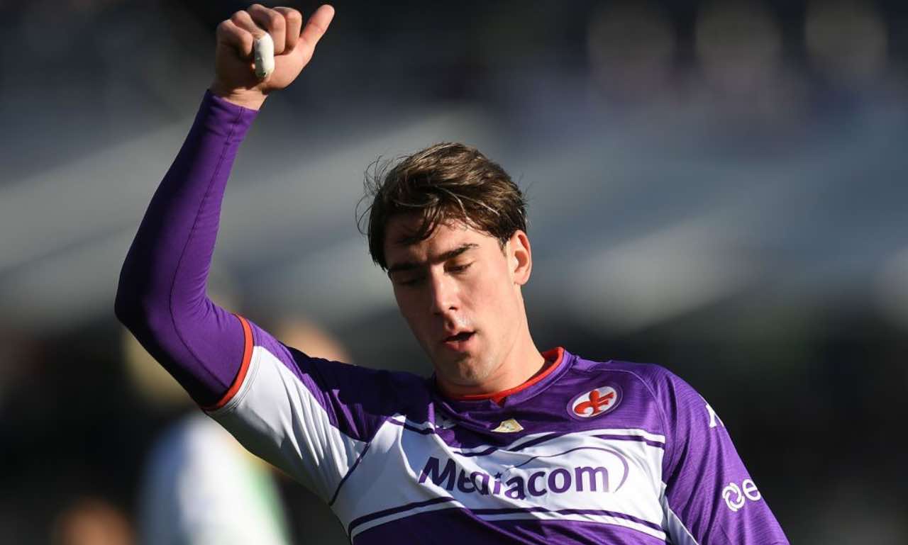 Vlahovic in Fiorentina-Sassuolo