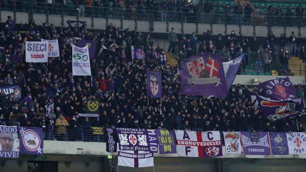 Tifosi della Fiorentina allo stadio