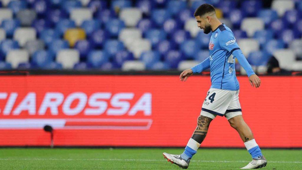 Lorenzo Insigne con la maglia del Napoli