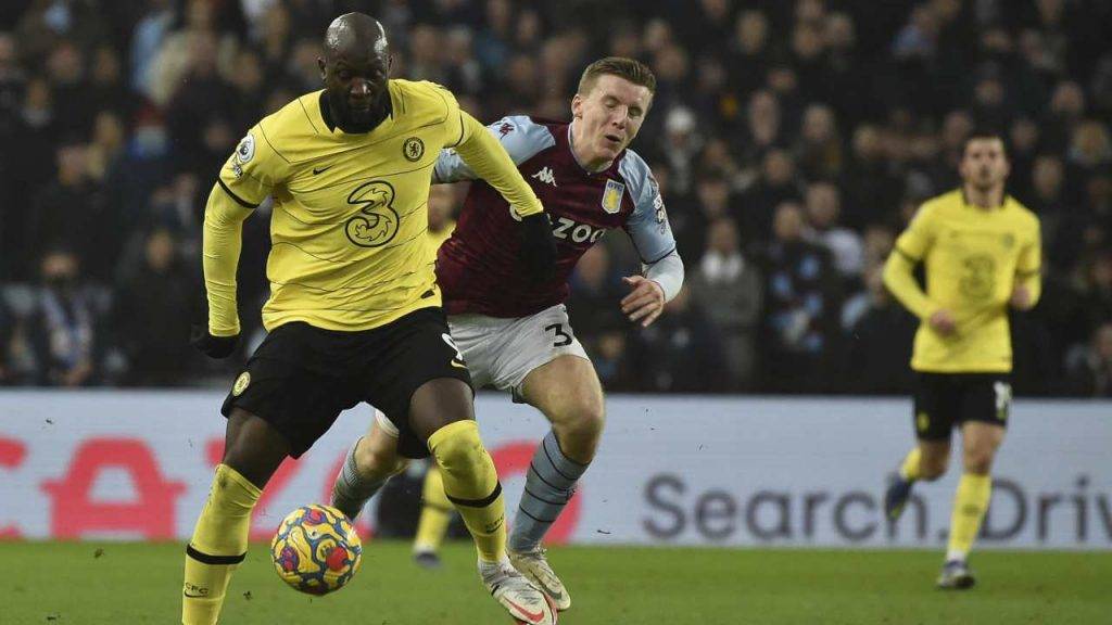 Romelu Lukaku in azione con la maglia del Chelsea