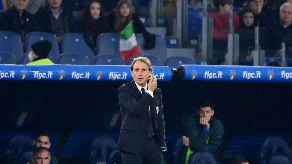 Mancini sulla panchina dell'Italia