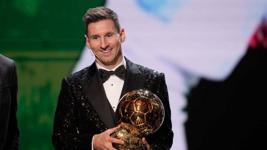 Messi alla premiazione del Pallone d'Oro