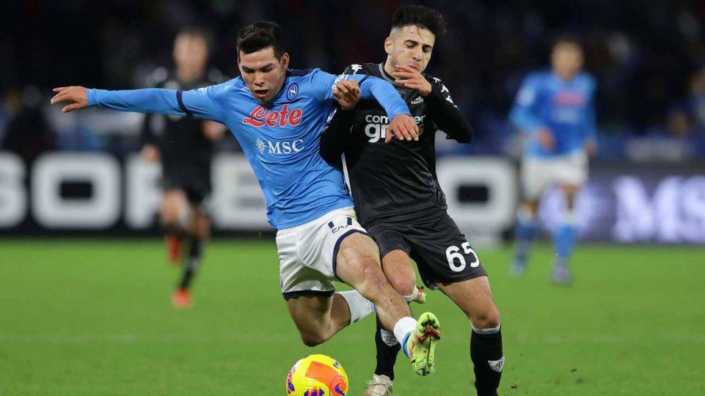 Parisi in azione contro il Napoli