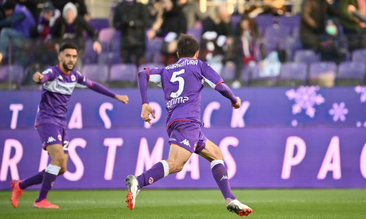 Fiorentina-Salernitana, Bonaventura esulta