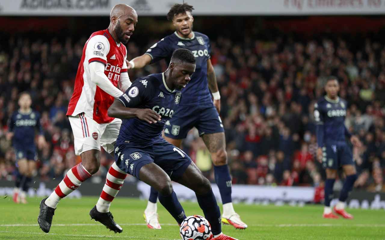 Tuanzebe in azione con l'Aston Villa 