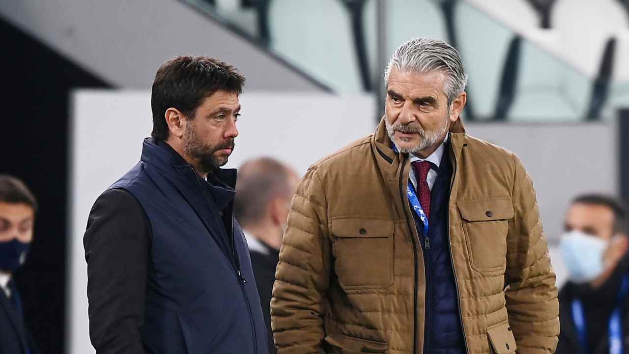 Agnelli e Arrivabene preoccupati a bordocampo Juve