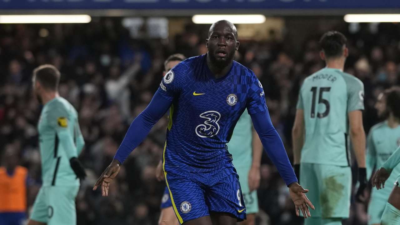 Lukaku corre dopo il gol Chelsea