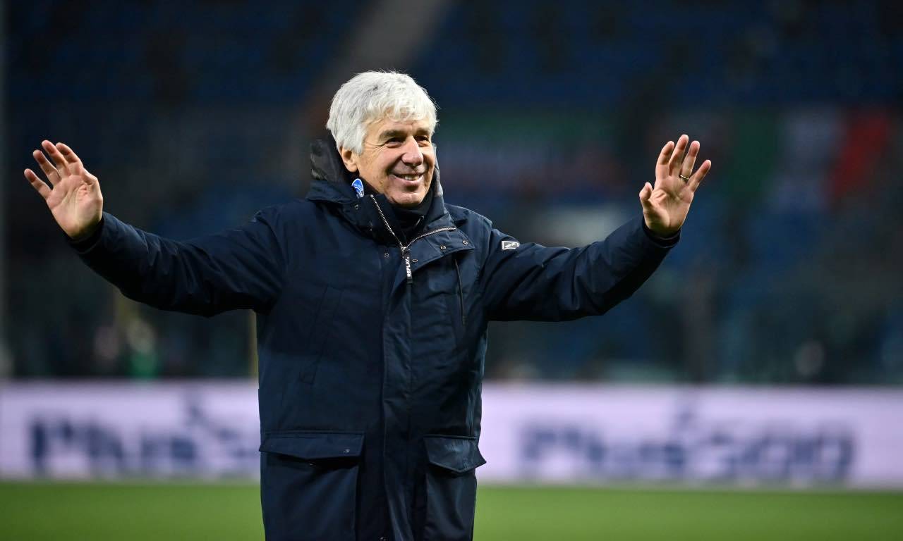 Gasperini felice durante la sfida di Coppa Italia 