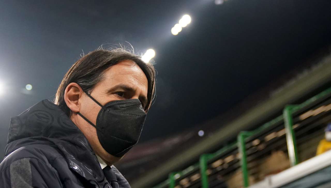 Inzaghi con la mascherina 