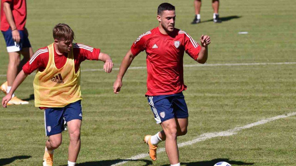 Luca Gagliano si allena col Cagliari