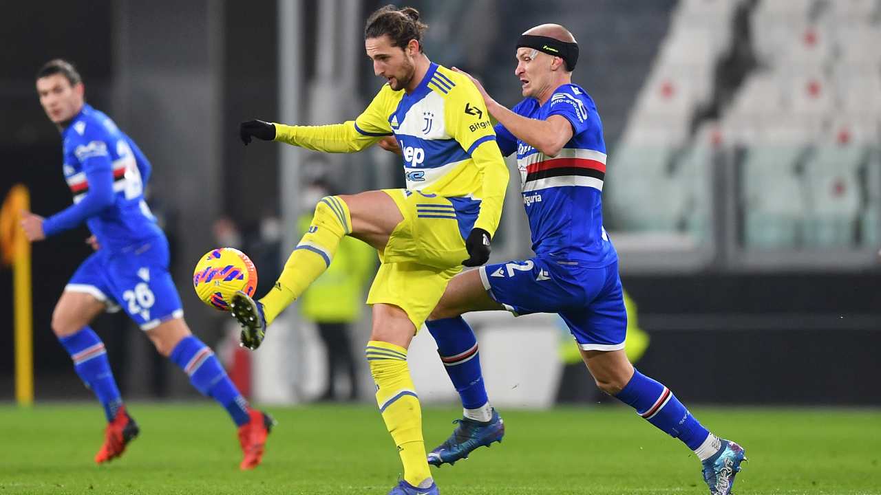 Juventus-Sampdoria in campo