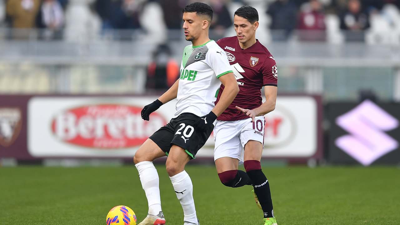 Torino-Sassuolo in campo