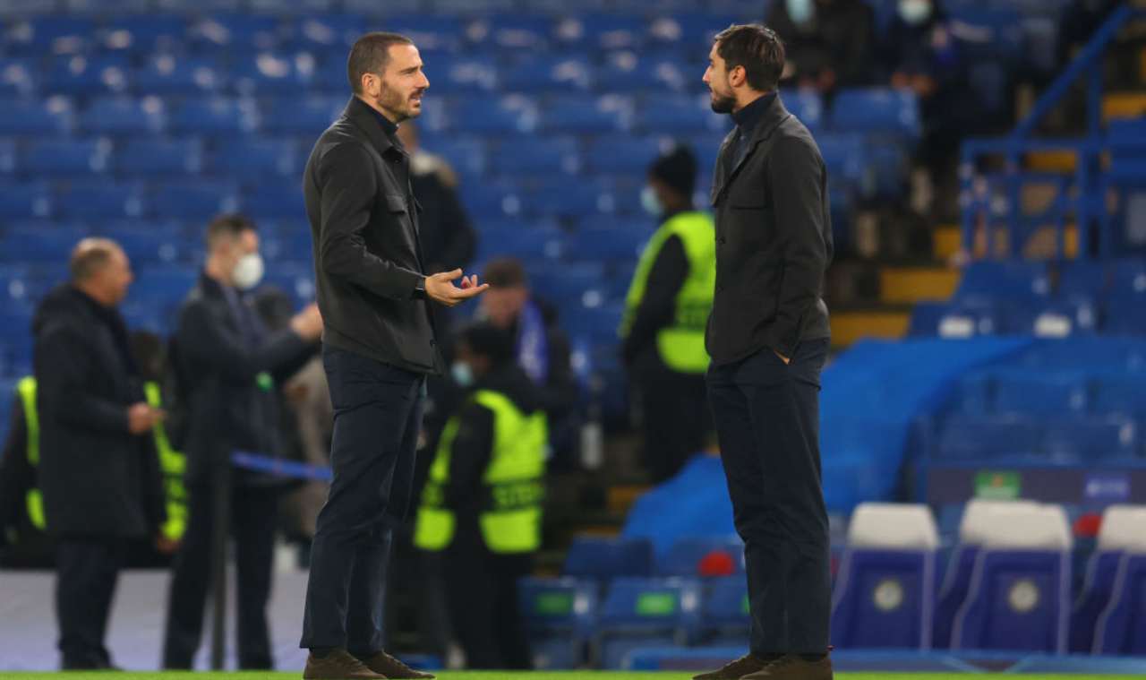 Bonucci parla con Perin