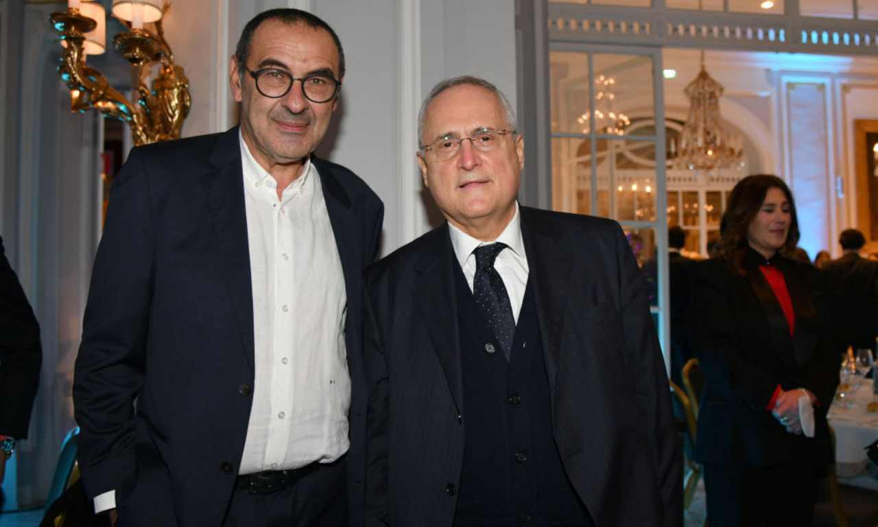 Lotito e Sarri in posa 