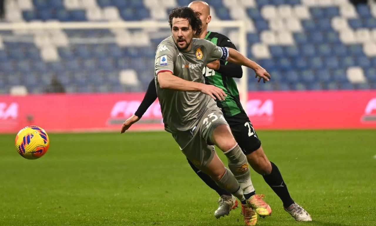 Destro in azione in Sassuolo-Genoa