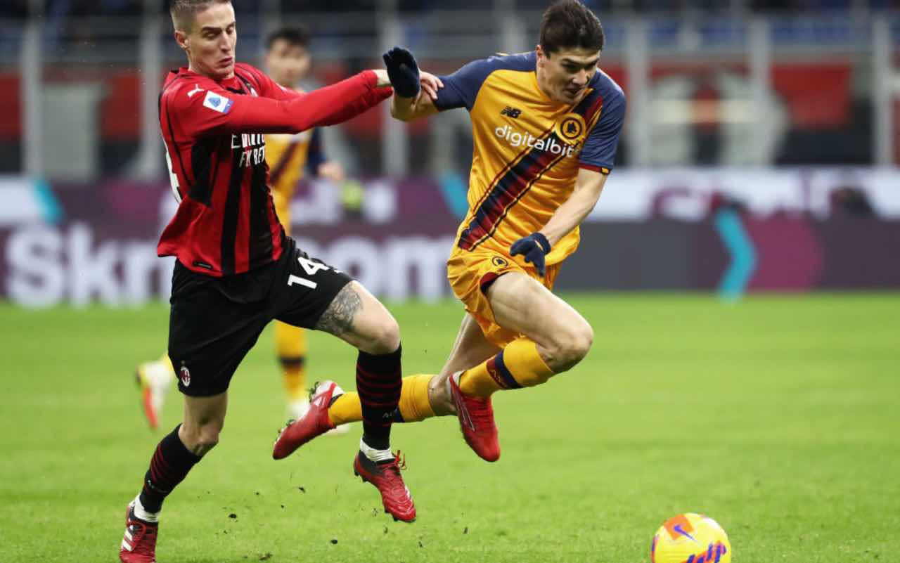 Andrea Conti in Milan-Roma