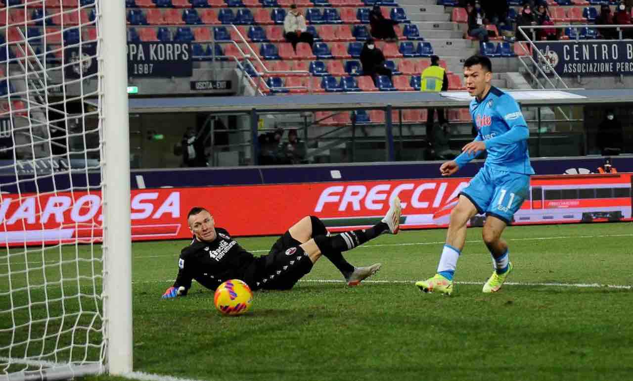 Lozano batte Skorupski in Bologna-Napoli