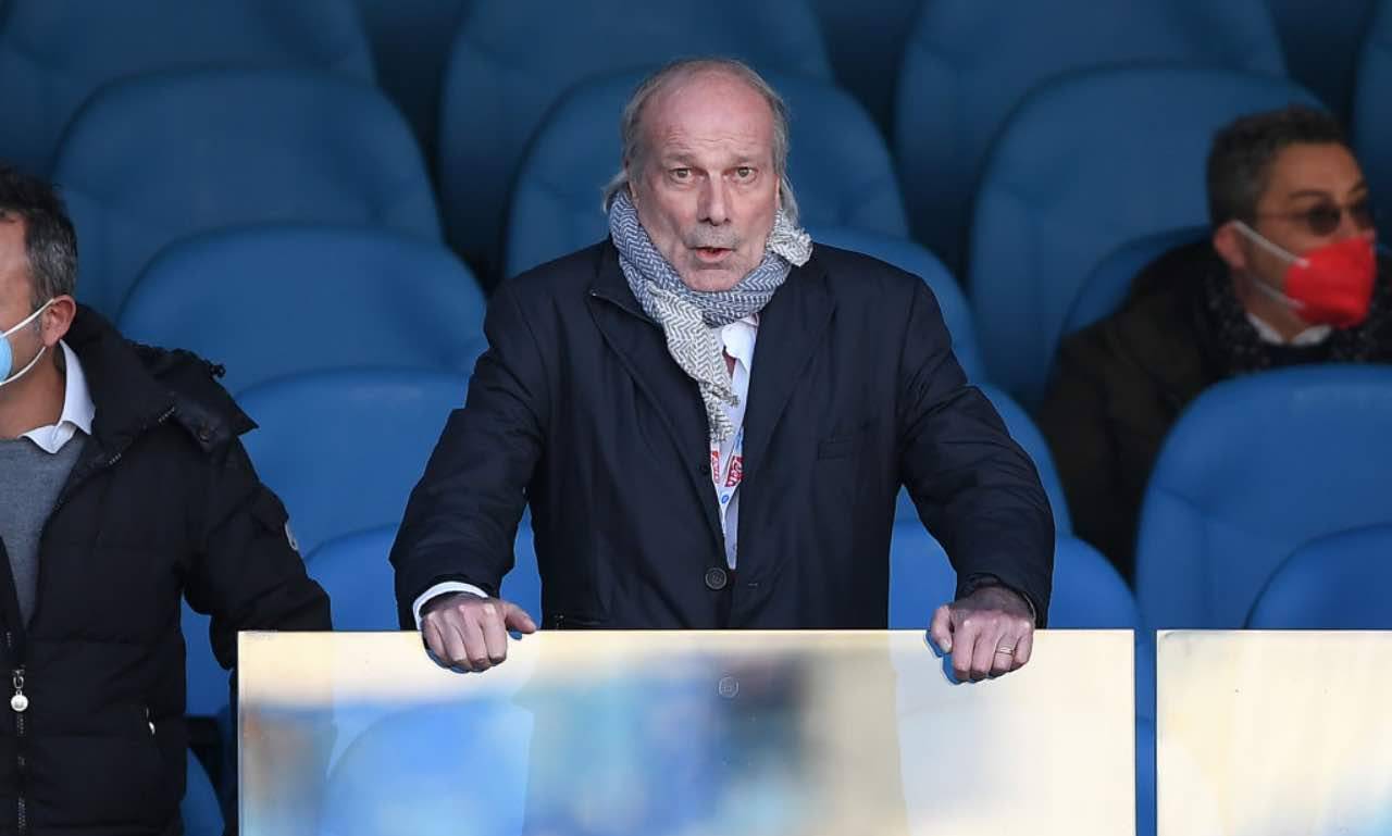 Walter Sabatini sugli spalti di Napoli-Salernitana