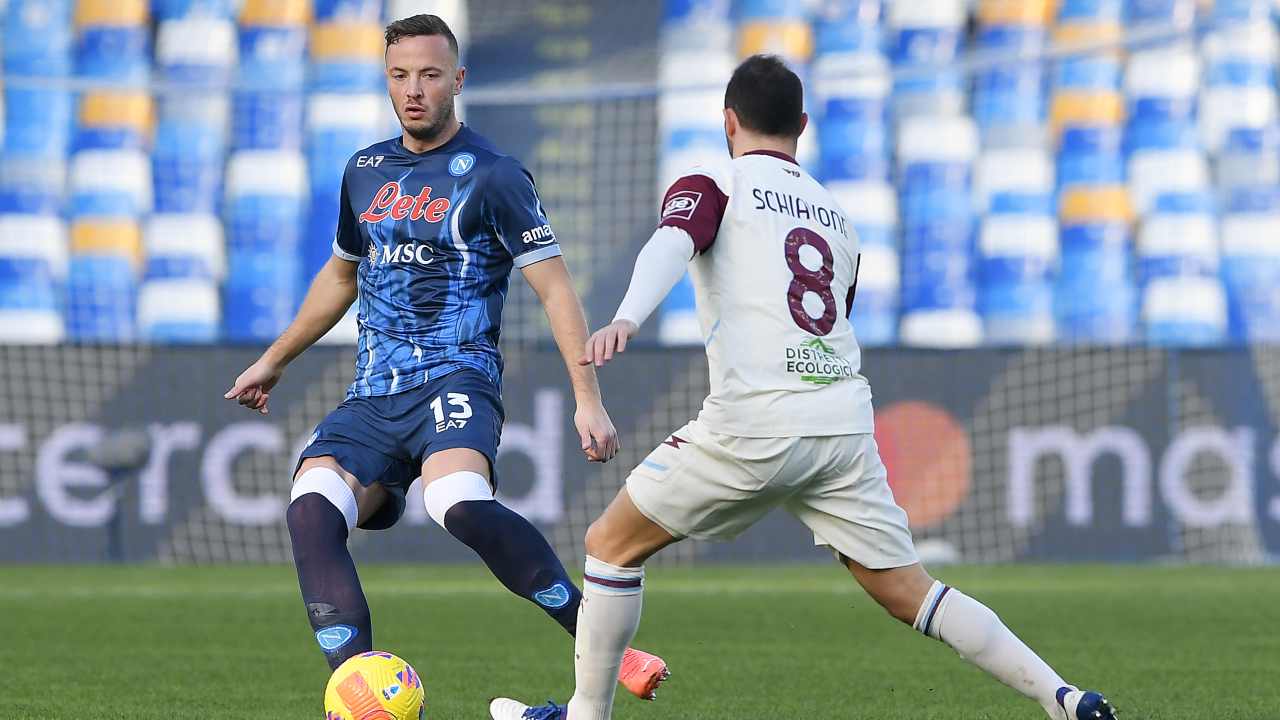 Napoli-Salernitana in campo