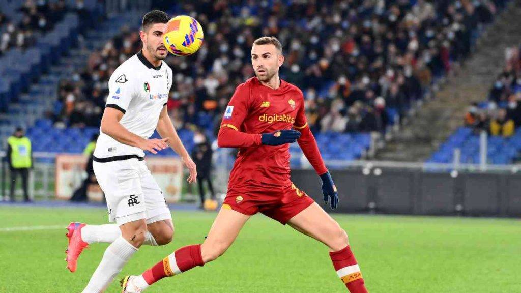 Mayoral con la maglia della Roma