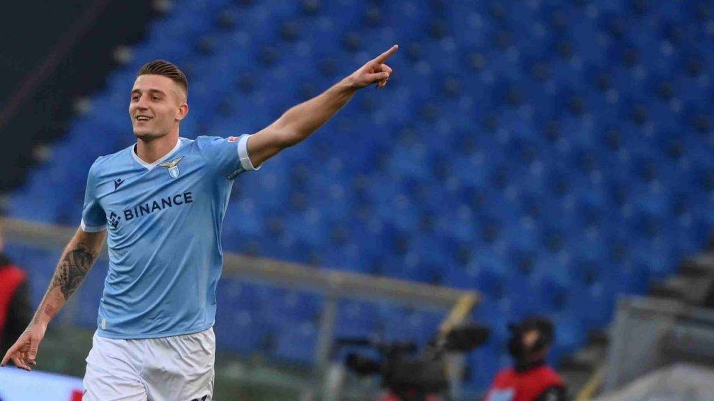 Milinkovic-Savic con la maglia della Lazio