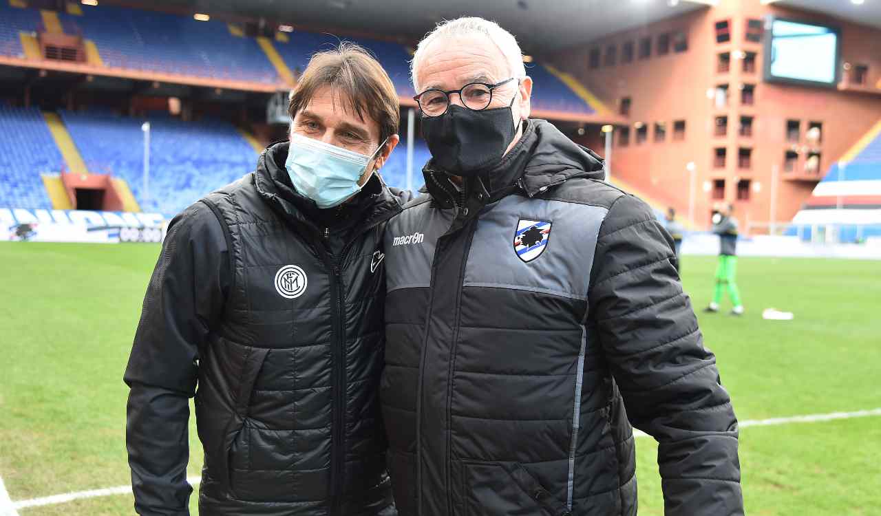Antonio Conte e Claudio Ranieri in posa