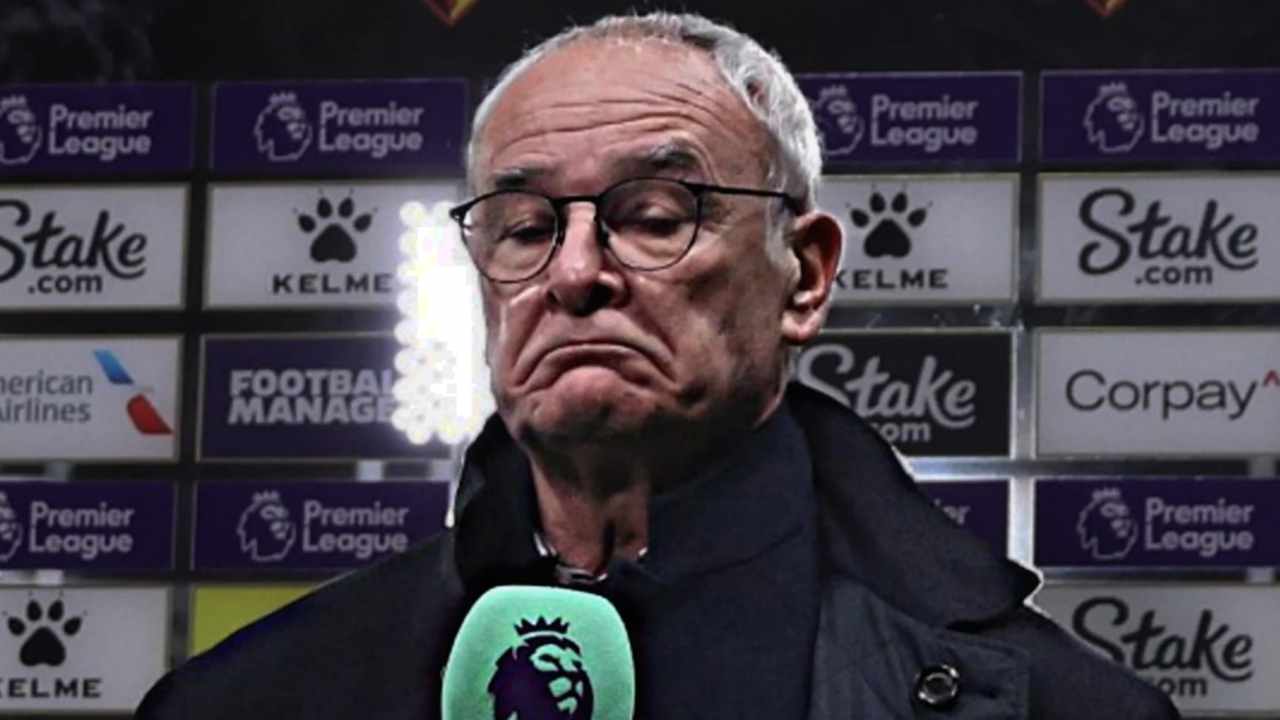 Ranieri deluso durante l'intervista Watford