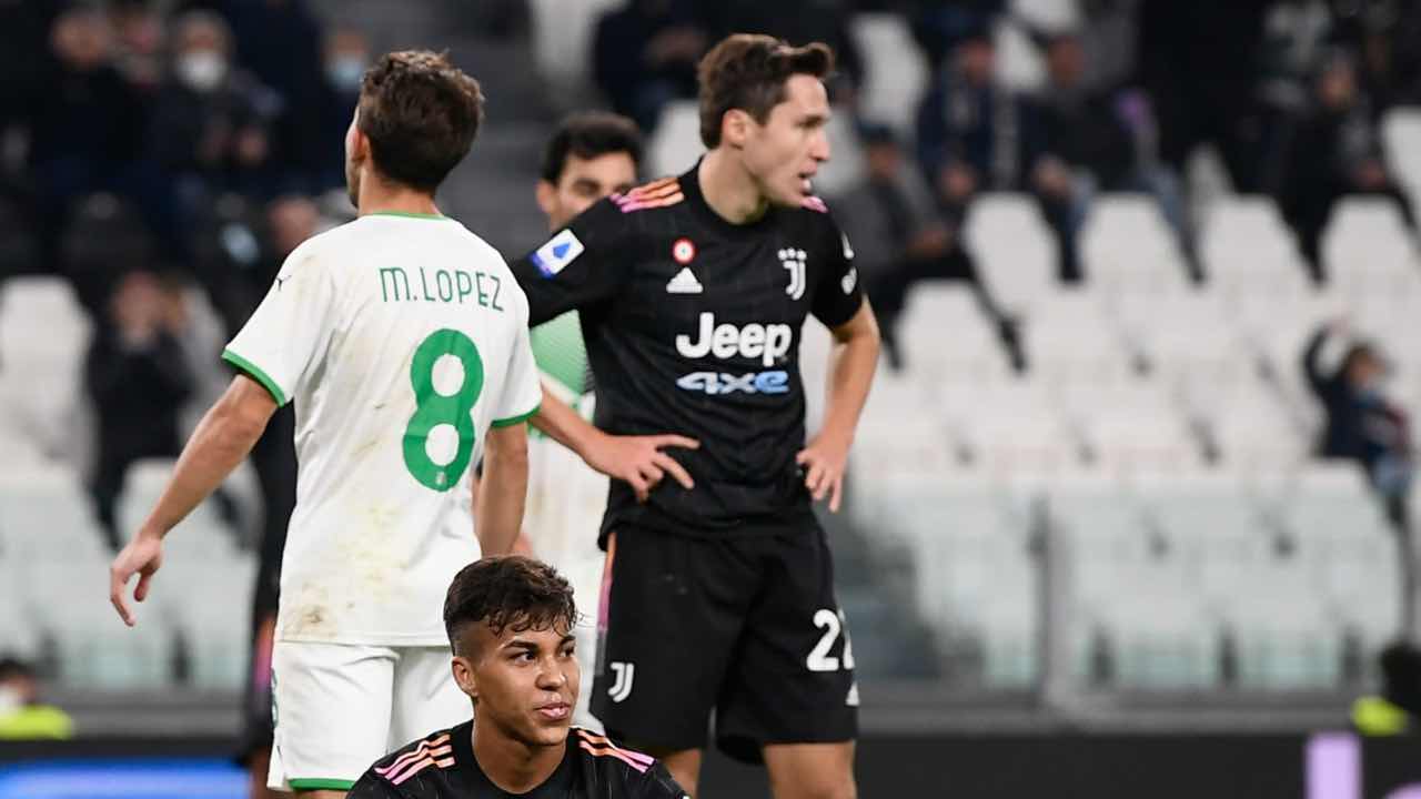 Kaio Jorge e Chiesa in campo con la Juventus