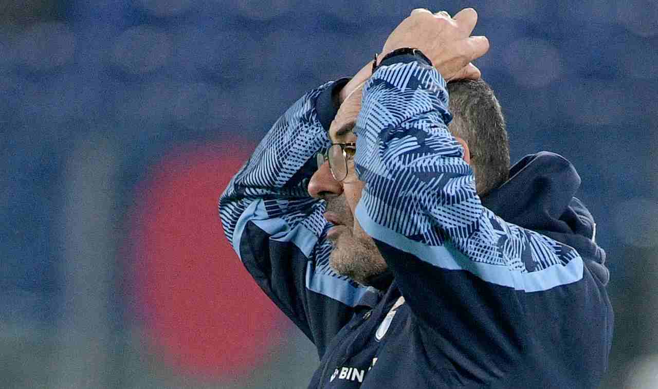 Lazio, Sarri con le mani in testa