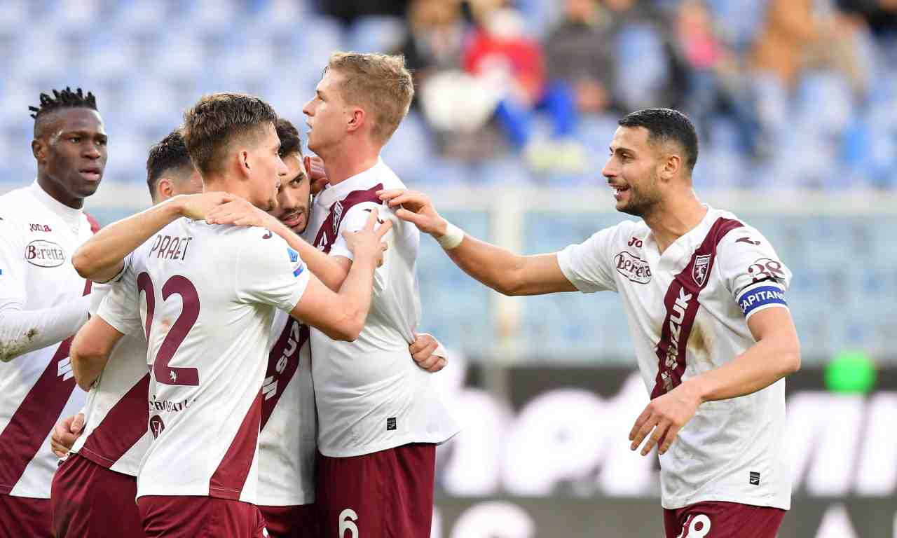 Sampdoria-Torino, l'esultanza di Praet