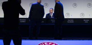 Ceferin in riunione alla UEFA