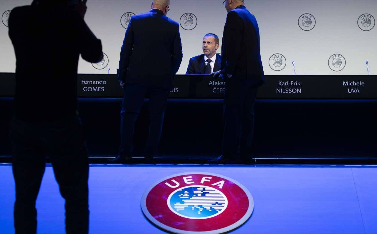 Ceferin in riunione alla UEFA