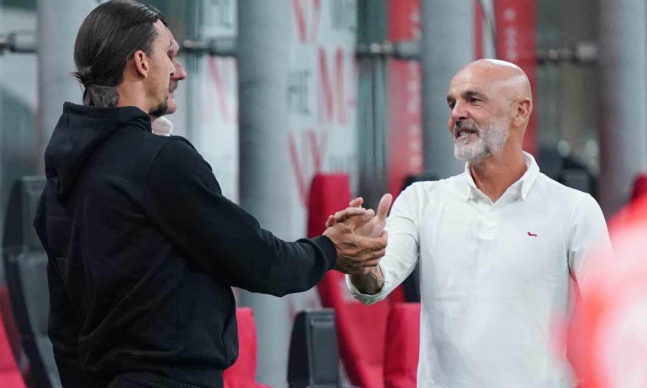 Milan, Ibrahimovic e Pioli si stringono la mano