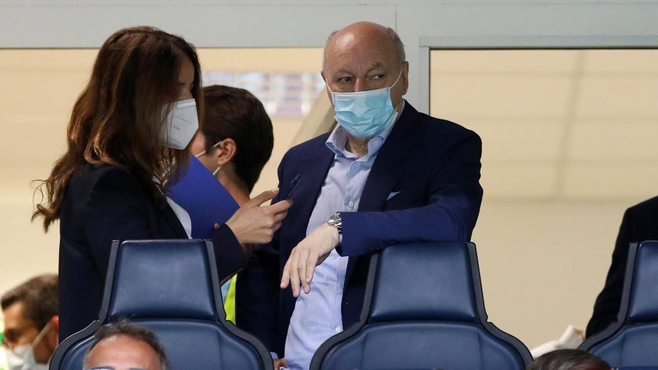 Beppe Marotta in tribuna