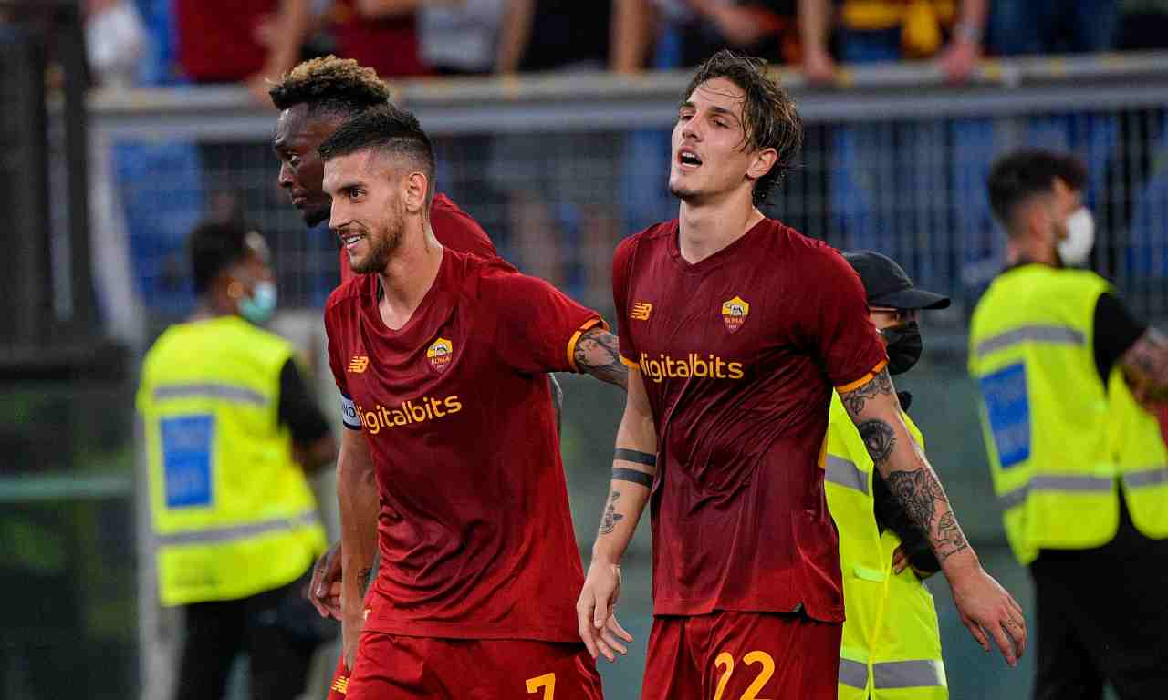 Zaniolo, Pellegrini ed Abraham esultano