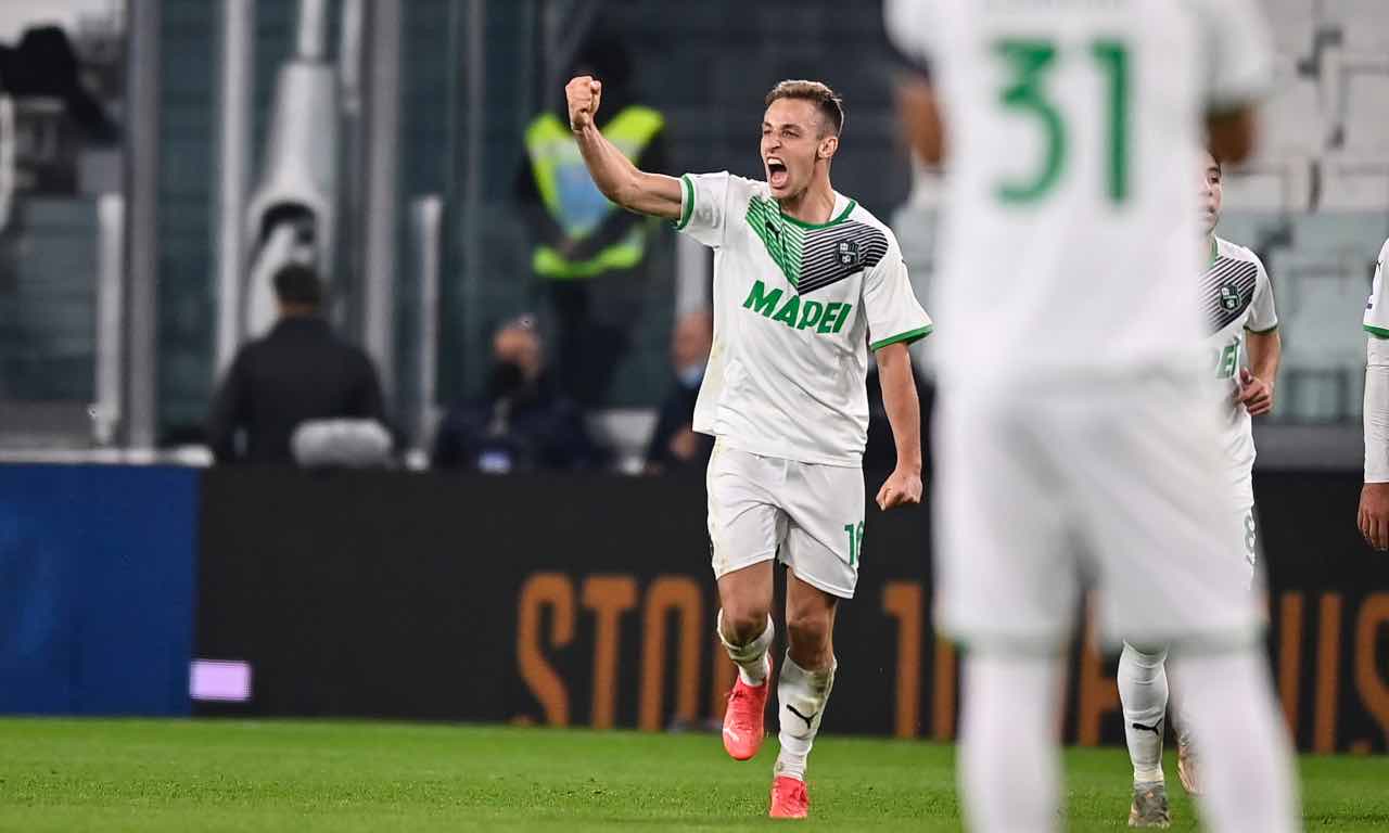 Frattesi esulta in Juventus-Sassuolo 