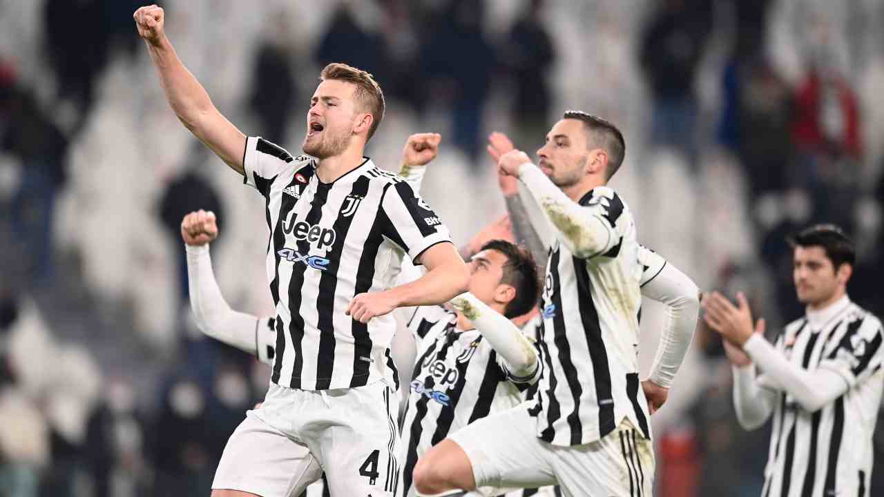 Matthijs de Ligt festeggia un gol