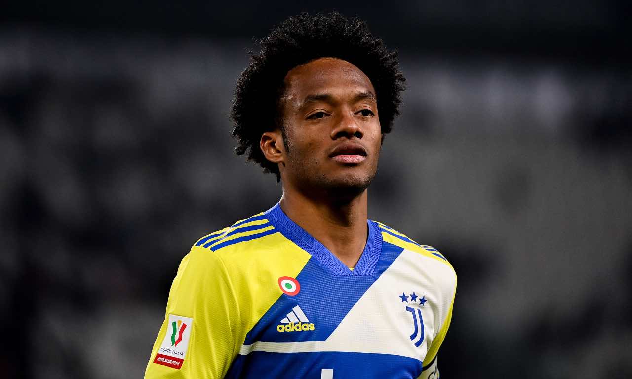 Juan Cuadrado in campo con la Juventus